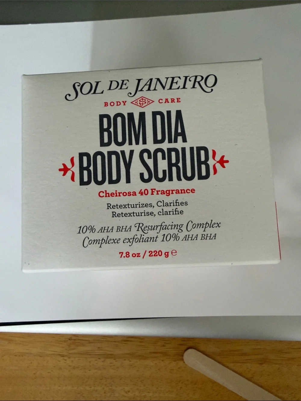 Sol de Janeiro Bom Dia Body Scrub in red and white